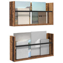 Magasin Rack 2 pcs Gammelt træ 60 x 12 x 30 cm Konstrueret træ