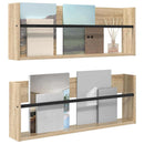 Magasin Rack 2 stk. Sonoma eg 80 x 12 x 30 cm Konstrueret træ