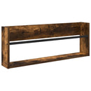 Magasin Rack 2 pcs Røget eg 80 x 12 x 30 cm Konstrueret træ