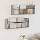 Magasin Rack 2 pcs Grå Sonoma 80 x 12 x 30 cm Konstrueret træ