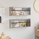 Magasin Rack 2 pcs Grå Sonoma 80 x 12 x 30 cm Konstrueret træ