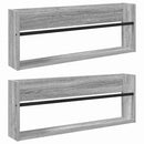 Magasin Rack 2 pcs Grå Sonoma 80 x 12 x 30 cm Konstrueret træ