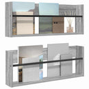 Magasin Rack 2 pcs Grå Sonoma 80 x 12 x 30 cm Konstrueret træ