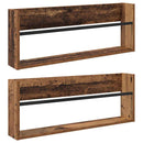 Magasin Rack 2 pcs Gammelt træ 80 x 12 x 30 cm Konstrueret træ