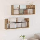 Magasin Rack med hylde 2 stk. Artisan Egetræ 80 x 12 x 30 cm