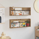 Magasin Rack med hylde 2 stk. Artisan Egetræ 80 x 12 x 30 cm