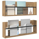 Magasin Rack med hylde 2 stk. Artisan Egetræ 80 x 12 x 30 cm