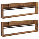 Magasin Rack 2 pcs Gammelt træ 100 x 12 x 30 cm Konstrueret træ