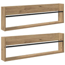 Magasin Rack med hylde 2 stk. Artisan Egetræ 100 x 12 x 30 cm
