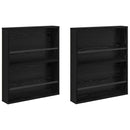 Magasin Rack 2 stk. Sort eg 60 x 12 x 70 cm Konstrueret træ