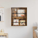 Magasin Rack med hylde Røget eg 60 x 12 x 70 cm Konstrueret træ