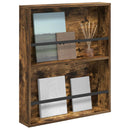 Magasin Rack med hylde Røget eg 60 x 12 x 70 cm Konstrueret træ