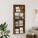 Magasin Rack 2 pcs Røget eg 60 x 12 x 70 cm Konstrueret træ