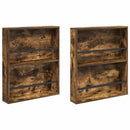 Magasin Rack 2 pcs Røget eg 60 x 12 x 70 cm Konstrueret træ