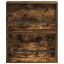 Magasin Rack 2 pcs Røget eg 60 x 12 x 70 cm Konstrueret træ
