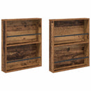 Magasin Rack 2 pcs Gammelt træ 60 x 12 x 70 cm Konstrueret træ