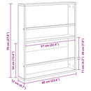 Magasin Rack med hylde 2 stk. Artisan Egetræ 60 x 12 x 70 cm