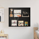 Magasin Rack med hylde Sort eg 80 x 12 x 70 cm Konstrueret træ