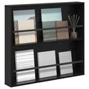 Magasin Rack med hylde Sort eg 80 x 12 x 70 cm Konstrueret træ