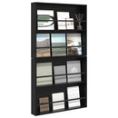 Magasin Rack 2 pcs Sort eg 80 x 12 x 70 cm Konstrueret træ