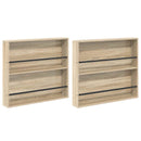 Magasin Rack 2 pcs Sonoma eg 80 x 12 x 70 cm Konstrueret træ