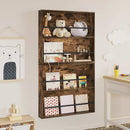 Magasin Rack 2 pcs Røget eg 80 x 12 x 70 cm Konstrueret træ