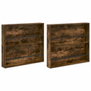 Magasin Rack 2 pcs Røget eg 80 x 12 x 70 cm Konstrueret træ