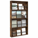 Magasin Rack 2 pcs Røget eg 80 x 12 x 70 cm Konstrueret træ