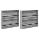Magasin Rack 2 stk. Grå Sonoma 80 x 12 x 70 cm Konstrueret træ