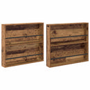 Magasin Rack 2 pcs Gammelt træ 80 x 12 x 70 cm Konstrueret træ