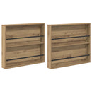 Magasin Rack med hylde 2 stk. Artisan Egetræ 80 x 12 x 70 cm