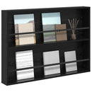 Magasin Rack med hylde Sort eg 100 x 12 x 70 cm Konstrueret træ