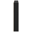 Magasin Rack med hylde Sort eg 100 x 12 x 70 cm Konstrueret træ