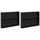 Magasin Rack 2 pcs Sort eg 100 x 12 x 70 cm Konstrueret træ