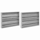 Magasin Rack 2 pcs Grå Sonoma 100 x 12 x 70 cm Konstrueret træ