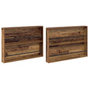 Magasin Rack 2 pcs Gammelt træ 100 x 12 x 70 cm Konstrueret træ