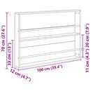 Magasin Rack Artisan Egetræ 100 x 12 x 70 cm Konstrueret træ