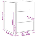 Magasin Rack med hylde Hvid 35 x 35 x 45 cm Konstrueret træ