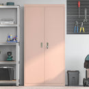 Opbevaringsskab Lyserød 90 x 40 x 180 cm Stål