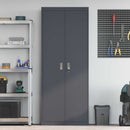 Opbevaringsskab Antracit 80 x 40 x 200 cm Stål