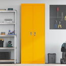 Opbevaringsskab Sennepsgul 80 x 40 x 200 cm Stål