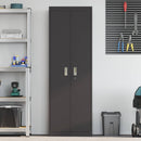 Opbevaringsskab Sort 60 x 40 x 180 cm Stål