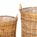 Plantekurv GENDT 2 stk. Naturlig Brun Kubu rattan