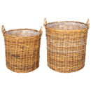 Plantekurv GENDT 2 stk. Naturlig Brun Kubu rattan