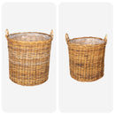 Plantekurv GENDT 2 stk. Naturlig Brun Kubu rattan