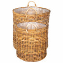Plantekurv GENDT 2 stk. Naturlig Brun Kubu rattan