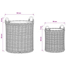 Plantekurv GENDT 2 stk. Naturlig Brun Kubu rattan