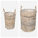 Planter Kurv GENDT 2 stk. Naturlig grå Kubu rattan