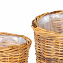 Plantekurv GENDT 2 stk. Naturlig Brun Kubu rattan