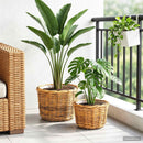 Plantekurv GENDT 2 stk. Naturlig Brun Kubu rattan